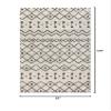 JONATHAN Y Aksil Moroccan Beni Souk Cream/Black Indoor Area Rug, 8x10, Bohemian, Scandinavian, Easy-Cleaning for Living Room, Bedroom, Kitchen, Pet Friendly, Non-Shedding (MOH208A-8) view 2
