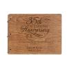 LifeSong Milestones Personalized 35th Wedding Anniversary Guest Book for Couple 35 Years of Marriage Celebration, Wooden Walnut Signature Registry Guest Book for Thirty Fifth Wedding (Walnut (Egvd))