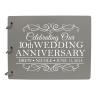 LifeSong Milestones Personalized 10th Wedding Anniversary Guest Book for Couple - Husband and Wife 10 Years of Marriage Celebration, Wooden Black Signature Registry Guest Book for Tenth Wedding (Grey) view 1