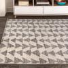 JONATHAN Y Aisha Moroccan Triangle Geometric Cream/Gray Indoor Area Rug, 8x10, Contemporary, Modern, Easy-Cleaning for Living Room, Bedroom, Kitchen, Pet Friendly, Non-Shedding (MOH206B-8) view 3