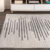 JONATHAN Y Aya Berber Stripe Geometric Cream/Gray Indoor Area Rug, 8x10, Contemporary, Modern, Easy-Cleaning for Living Room, Bedroom, Kitchen, Pet Friendly, Non-Shedding (MOH205A-8) view 3