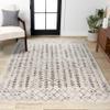 JONATHAN Y Ziri Moroccan Geometric Cream/Gray Indoor Area Rug, 5x8, Bohemian, Scandinavian, Easy-Cleaning for Living Room, Bedroom, Kitchen, Pet Friendly, Non-Shedding (MOH210A-5) view 1
