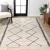 JONATHAN Y Zaina Moroccan Beni Souk Cream/Black Indoor Area Rug, 8x10, Contemporary, Modern, Easy-Cleaning for Living Room, Bedroom, Kitchen, Pet Friendly, Non-Shedding (MOH203A-8) view 1