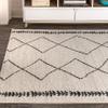 JONATHAN Y Zaina Moroccan Beni Souk Cream/Black Indoor Area Rug, 8x10, Contemporary, Modern, Easy-Cleaning for Living Room, Bedroom, Kitchen, Pet Friendly, Non-Shedding (MOH203A-8) view 3