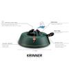 Krinner Christmas Tree Genie Small - Green Stand - Original Single Cable Operation, Holds up to 6 Ft Live Trees - Foot Pedal Setup & Water Reservoir with Level Indicator - German Made view 4