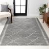 JONATHAN Y Zaina Moroccan Beni Souk Gray/Cream Indoor Area Rug, 8x10, Contemporary, Modern, Easy-Cleaning for Living Room, Bedroom, Kitchen, Pet Friendly, Non-Shedding (MOH203C-8) view 1