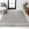 JONATHAN Y Izil Moroccan Beni Souk Gray/Cream Indoor Area Rug, 8x10, Bohemian, Scandinavian, Easy-Cleaning for Living Room, Bedroom, Kitchen, Pet Friendly, Non-Shedding (MOH209B-8) view 1
