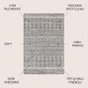 JONATHAN Y Izil Moroccan Beni Souk Gray/Cream Indoor Area Rug, 8x10, Bohemian, Scandinavian, Easy-Cleaning for Living Room, Bedroom, Kitchen, Pet Friendly, Non-Shedding (MOH209B-8) view 2