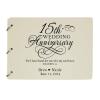 LifeSong Milestones Personalized 15th Wedding Anniversary Guest Book for Couple 15 Years of Marriage Celebration, Wooden Ivory Signature Registry Guest Book for Fifteenth Wedding (Ivory) view 1