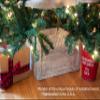 BARNWOODUSA Christmas Tree Collar or Box Made of Reclaimed Wood  Rustic Tree Skirt Replacement Blocks, Adds Farmhouse Charm  Natural, Hook-&-Loop Strip Panels 37x27 in., Whitewash view 2
