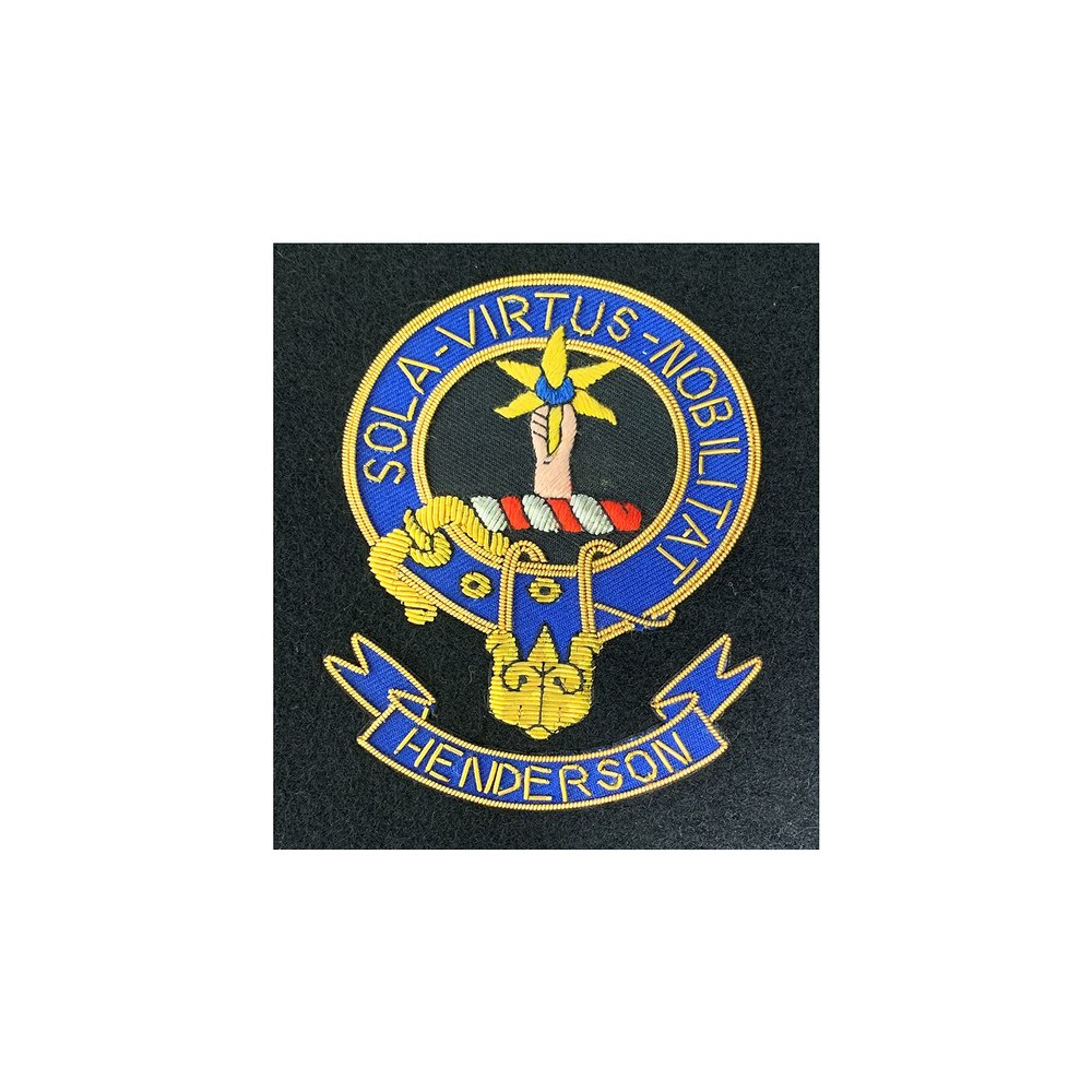 Henderson Scottish Clan Embroidered Blazer Crest