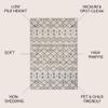 JONATHAN Y Aksil Moroccan Beni Souk Cream/Gray Indoor Area Rug, 8x10, Bohemian, Scandinavian, Easy-Cleaning for Living Room, Bedroom, Kitchen, Pet Friendly, Non-Shedding (MOH208B-8) view 2
