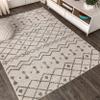 JONATHAN Y Aksil Moroccan Beni Souk Cream/Gray Indoor Area Rug, 8x10, Bohemian, Scandinavian, Easy-Cleaning for Living Room, Bedroom, Kitchen, Pet Friendly, Non-Shedding (MOH208B-8) view 3