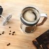 brim 8 Cup French Press, Quickly Brew Coffee in Under 5 Minutes, Classic Design with Modern Twist, Dishwasher Safe Carafe for Easy Cleaning, Replacement Filter Included, Stainless Steel/Wood view 4