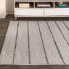 JONATHAN Y Williamsburg Minimalist Stripe Cream/Gray Indoor Area Rug, 5x8, Contemporary, Modern, Easy-Cleaning for Living Room, Bedroom, Kitchen, Pet Friendly, Non-Shedding (MOH201A-5) view 3