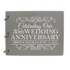 LifeSong Milestones Personalized 35th Wedding Anniversary Guest Book for Couple - Husband and Wife 35 Years of Marriage Celebration, Wooden Grey Signature Registry Guest Book (Grey)
