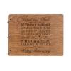 LifeSong Milestones Personalized 35th Wedding Anniversary Guest Book for Couple 35 Years of Marriage Celebration, Wooden Walnut Signature Registry Guest Book for Thirty Fifth Wedding (Walnut (Egvd))
