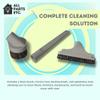 ALL PARTS ETC. 1.25" Gray Vacuum Attachment Kit (1-3/8" & 1-1/2") Floor & Dust Brush, Upholstery & Crevice Tool, Compatible with Shop Vacuum, Miele, Eureka, Kirby, Hoover & More view 4