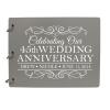 LifeSong Milestones Personalized 45th Wedding Anniversary Guest Book for Couple - Husband and Wife 45 Years of Marriage Celebration, Wooden Grey Signature Registry Guest Book (Grey)