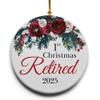 1st Retired Christmas Ceramic Christmas Tree Ornament Collectible Holiday Keepsake 2.875" Round Ornament in Decorative Gift Box with Bow- Perfect Retirement Gifts for Women or Men! view 1