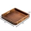 Kalmar Home Acacia Wood Square Serving Tray, 14" x 14" x 2" view 4