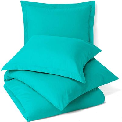 100% Egyptian Cotton 3Pc Duvet Set, King Size - 3Pc (1pc Duvet Cover + 2Pc Pillowcases), Hotel Quality 800 TC, 600 GSM,Teal, (90"x102")