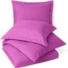 100% Egyptian Cotton 3Pc Duvet Set, King Size - 3Pc (1pc Duvet Cover + 2Pc Pillowcases), Hotel Quality 800 TC, 600 GSM,Radiant Orchid Purple, (90"x102") view 1