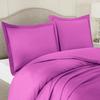 100% Egyptian Cotton 3Pc Duvet Set, King Size - 3Pc (1pc Duvet Cover + 2Pc Pillowcases), Hotel Quality 800 TC, 600 GSM,Radiant Orchid Purple, (90"x102") view 3