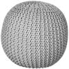 Urban Lifestyle Round Knit Pouf, Light Grey view 1