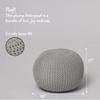 Urban Lifestyle Round Knit Pouf, Light Grey view 3