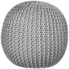 Urban Lifestyle Round Knit Pouf, Light Grey view 4