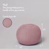 Urban Lifestyle Round Knit Pouf, Light Pink view 3