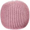 Urban Lifestyle Round Knit Pouf, Light Pink view 4