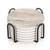 Metal Coasters Holder Black (4 inches) Wrought Iron for Both Round and Square Coasters view 3