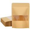 Blisstime 50 Pack Kraft Paper Stand Up Pouch Bags, Resealable Bag with Transparent Window and Tear Notch for Multipurpose Storage (6 X 8.6 Inches) view 1