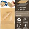 Blisstime 50 Pack Kraft Paper Stand Up Pouch Bags, Resealable Bag with Transparent Window and Tear Notch for Multipurpose Storage (6 X 8.6 Inches) view 4
