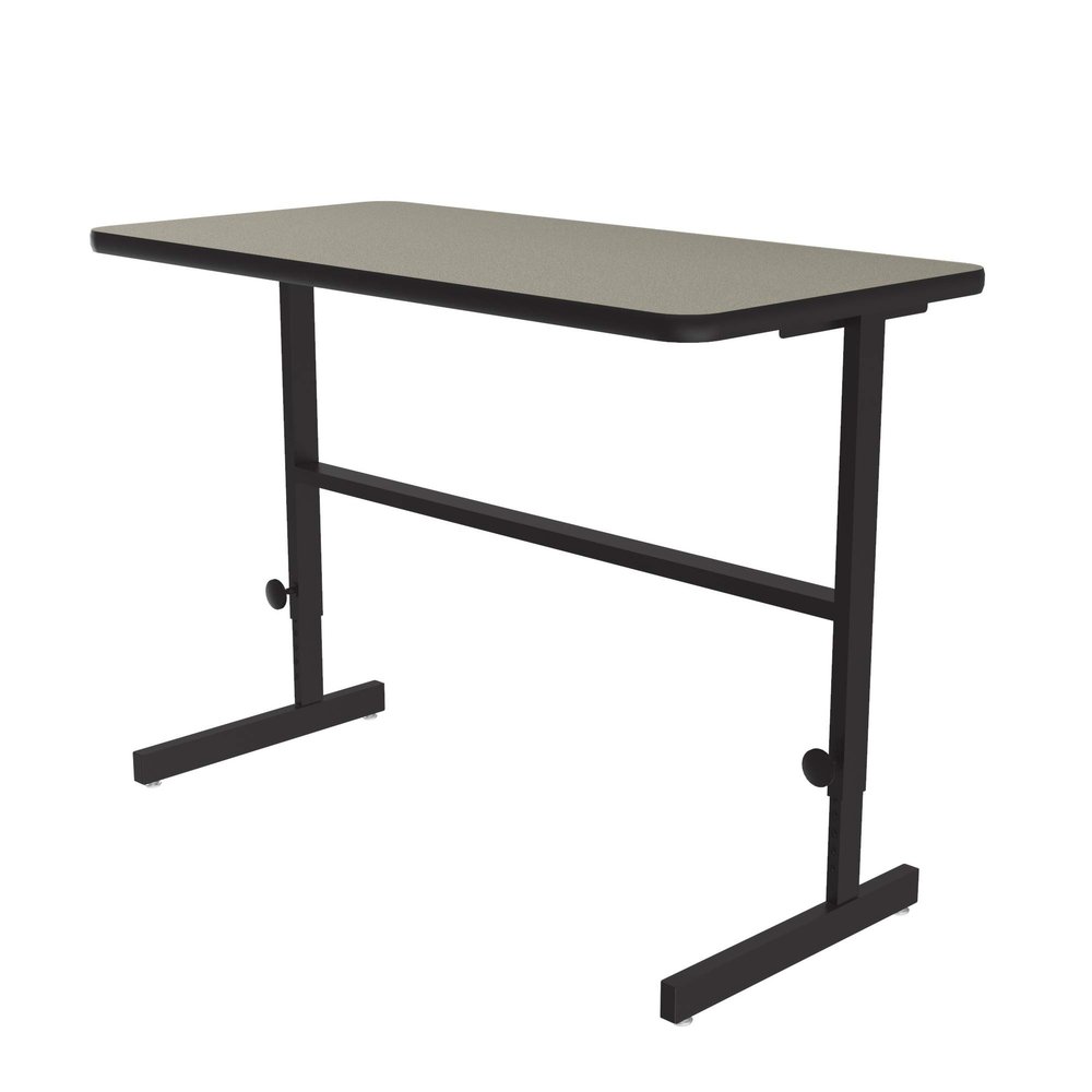 Correll 24"x48" Adjustable Height (34"-42") Standing Desk, Table/Work Station, Savannah Sand HP Laminate, Steel Frame, Made in The USA (CST2448-54)
