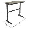Correll 24"x48" Adjustable Height (34"-42") Standing Desk, Table/Work Station, Savannah Sand HP Laminate, Steel Frame, Made in The USA (CST2448-54) view 2