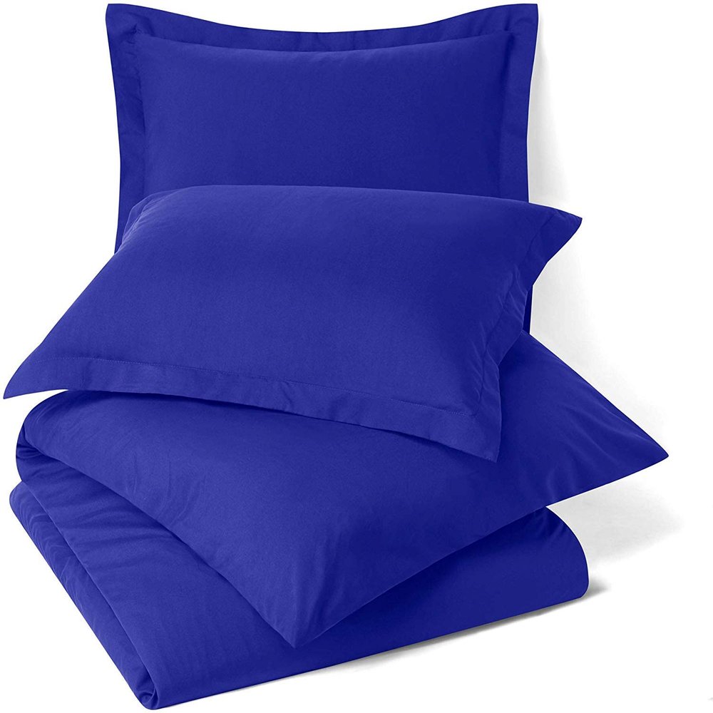 100% Egyptian Cotton 3Pc Duvet Set, King Size - 3Pc (1pc Duvet Cover + 2Pc Pillowcases), Hotel Quality 800 TC, 600 GSM,Royal Blue, (90"x102")