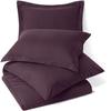 100% Egyptian Cotton 3Pc Duvet Set, King Size - 3Pc (1pc Duvet Cover + 2Pc Pillowcases), Hotel Quality 800 TC, 600 GSM,Purple Eggplant, (90"x102") view 1