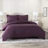 100% Egyptian Cotton 3Pc Duvet Set, King Size - 3Pc (1pc Duvet Cover + 2Pc Pillowcases), Hotel Quality 800 TC, 600 GSM,Purple Eggplant, (90"x102") view 2