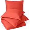 Bedding Castle 100% Egyptian Cotton 3Pc Comforter Duvet Set, Full Size - 3Pc (1pc Comforter Duvet Cover + 2Pc Pillowcases), Hotel Quality 800 TC, 600 GSM,Orange, (90"x90") view 1