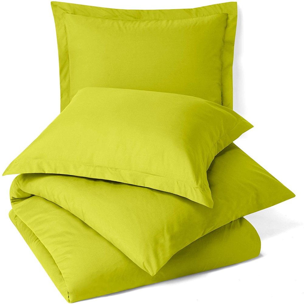100% Egyptian Cotton 3Pc Duvet Set, King Size - 3Pc (1pc Duvet Cover + 2Pc Pillowcases), Hotel Quality 800 TC, 600 GSM,Garden Green, (90"x102")