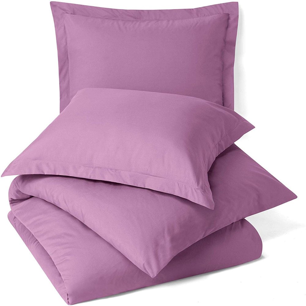 100% Egyptian Cotton 3Pc Duvet Set, King Size - 3Pc (1pc Duvet Cover + 2Pc Pillowcases), Hotel Quality 800 TC, 600 GSM,Lavender Dream, (90"x102")