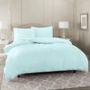 100% Egyptian Cotton 3Pc Duvet Set, King Size - 3Pc (1pc Duvet Cover + 2Pc Pillowcases), Hotel Quality 800 TC, 600 GSM,Light Baby Blue, (90"x102") view 2