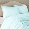 100% Egyptian Cotton 3Pc Duvet Set, King Size - 3Pc (1pc Duvet Cover + 2Pc Pillowcases), Hotel Quality 800 TC, 600 GSM,Light Baby Blue, (90"x102") view 3