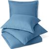 100% Egyptian Cotton 3Pc Duvet Set, King Size - 3Pc (1pc Duvet Cover + 2Pc Pillowcases), Hotel Quality 800 TC, 600 GSM,Blue Heaven, (90"x102") view 1
