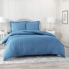 100% Egyptian Cotton 3Pc Duvet Set, King Size - 3Pc (1pc Duvet Cover + 2Pc Pillowcases), Hotel Quality 800 TC, 600 GSM,Blue Heaven, (90"x102") view 2