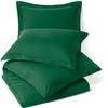 100% Egyptian Cotton 3Pc Duvet Set, King Size - 3Pc (1pc Duvet Cover + 2Pc Pillowcases), Hotel Quality 800 TC, 600 GSM,Hunter Green, (90"x102") view 1