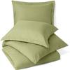 100% Egyptian Cotton 3Pc Duvet Set, King Size - 3Pc (1pc Duvet Cover + 2Pc Pillowcases), Hotel Quality 800 TC, 600 GSM,Sage Olive Green, (90"x102") view 1